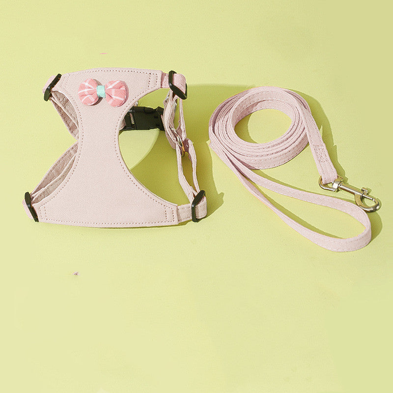 Dog Hand Holding Rope Dog Leash Small Dog Teddy Bichon Vest-style Anti Breaking Loose Cat's Outing Chest Strap