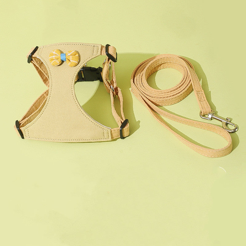 Dog Hand Holding Rope Dog Leash Small Dog Teddy Bichon Vest-style Anti Breaking Loose Cat's Outing Chest Strap